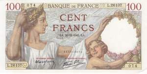 100 Francs 1941 20.11.1941